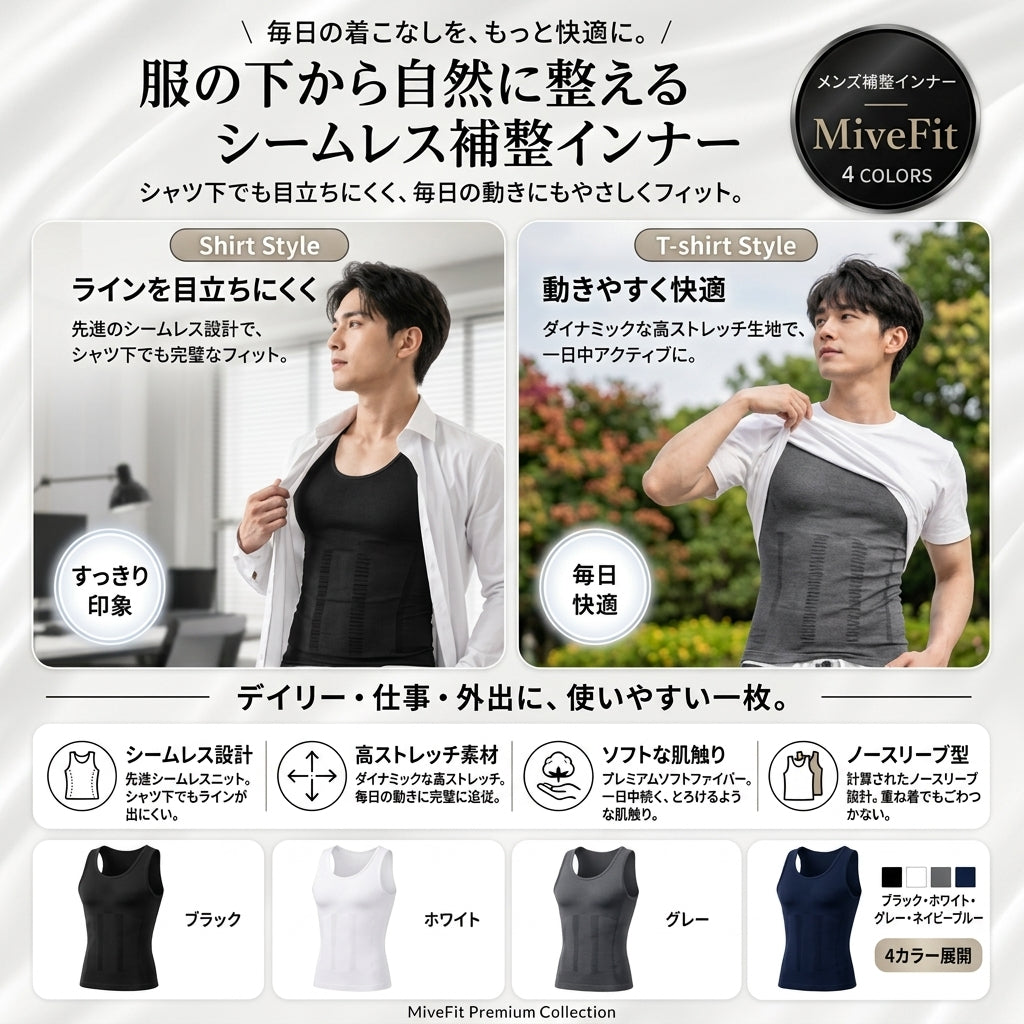 MiveFit™｜シームレス補整インナー｜